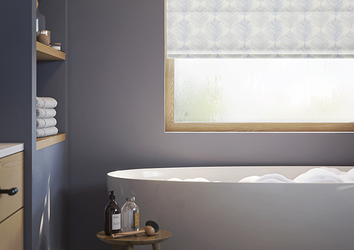 Gentle Palm, Stone - Motorised Roman Blind - Image 5